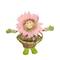 15" Pink Spring Sunflower Girl with Basket Decorative Figure